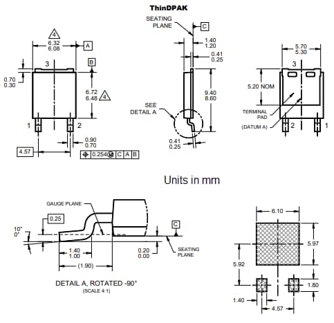 Mechanical Drawing - Taiwan Semiconductor MBRADx Schottky Rectifiers